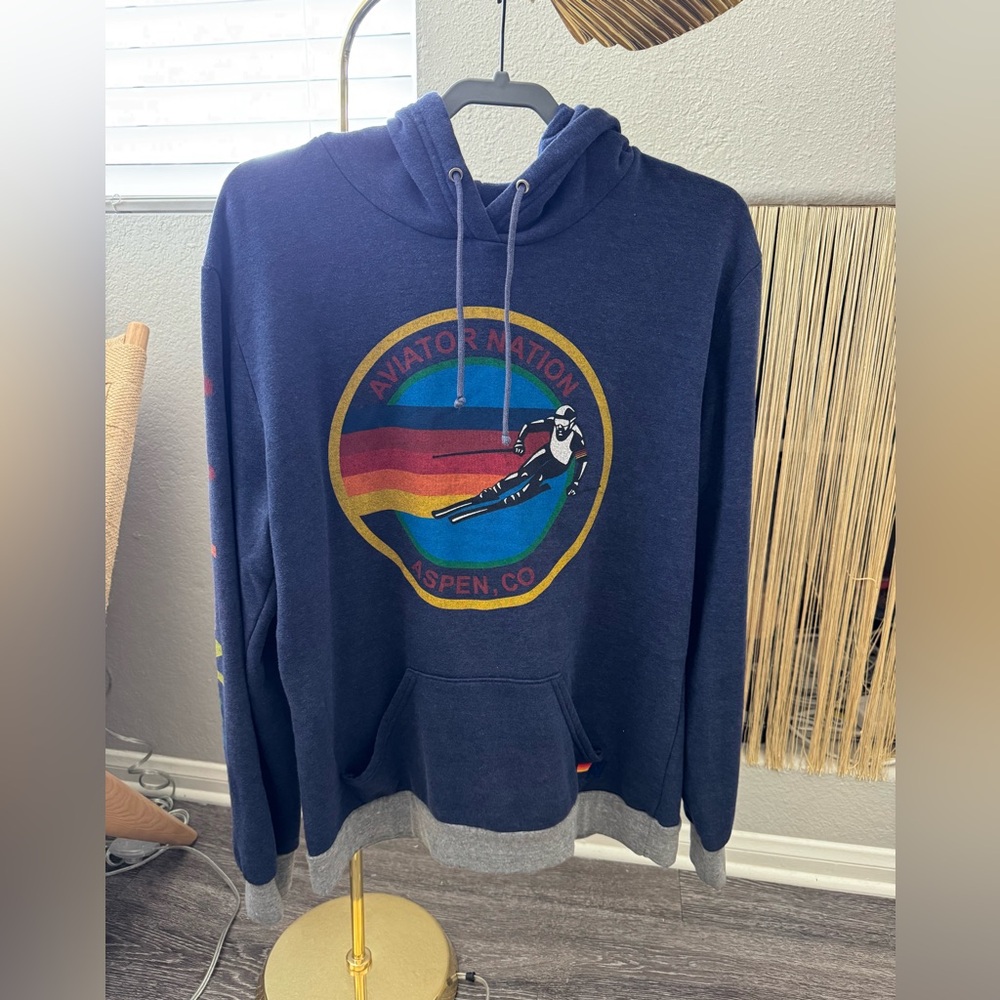Aviator Nation Aspen Pullover Hoodie - Navy